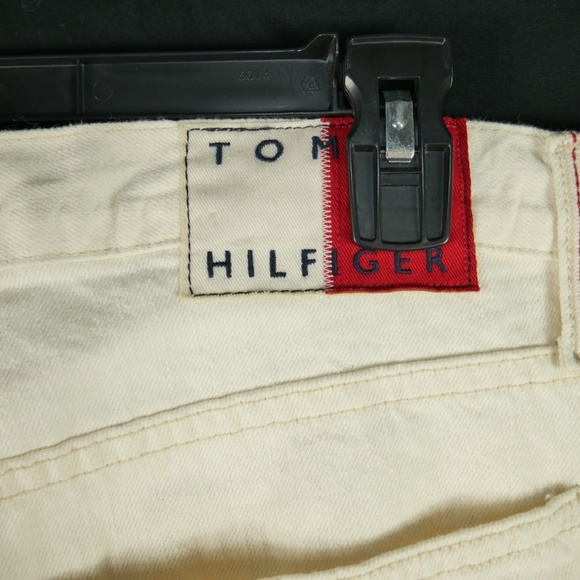 Tommy Hilfiger Relaxed Fit Tapered Leg Carpenter Jeans Off White Mens Size 40x30 - Picture 5 of 12